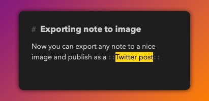 An exported note